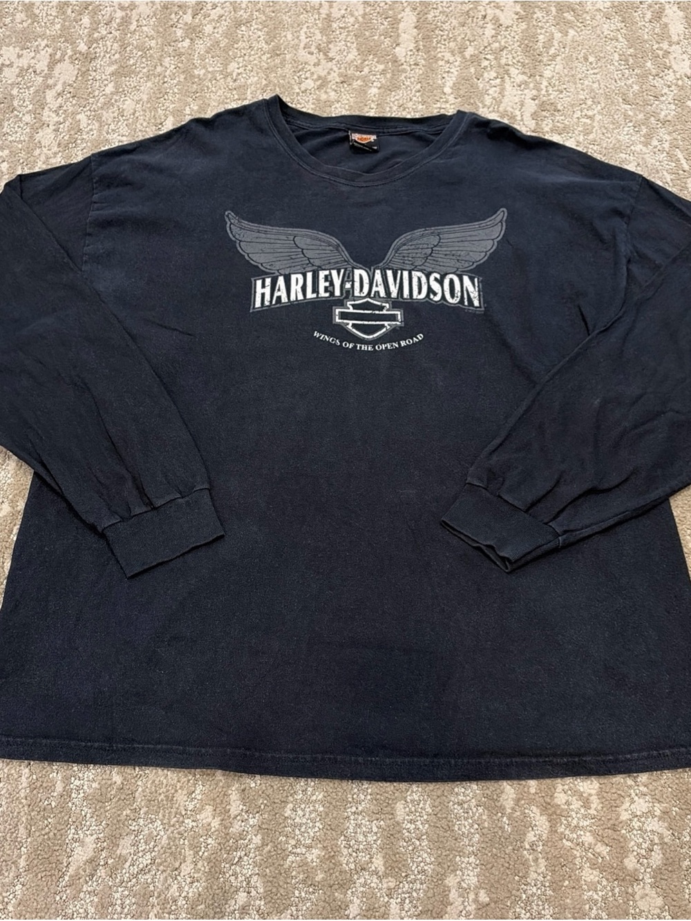 Harley Davidson Black Long Sleeve Shirt Mens 2XL A.D. Farrow Columbus, OH